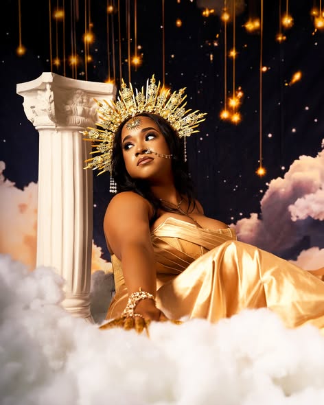 Toile de fond Ciel Sombre Étoilé Nuage Scintillant GQ5-64