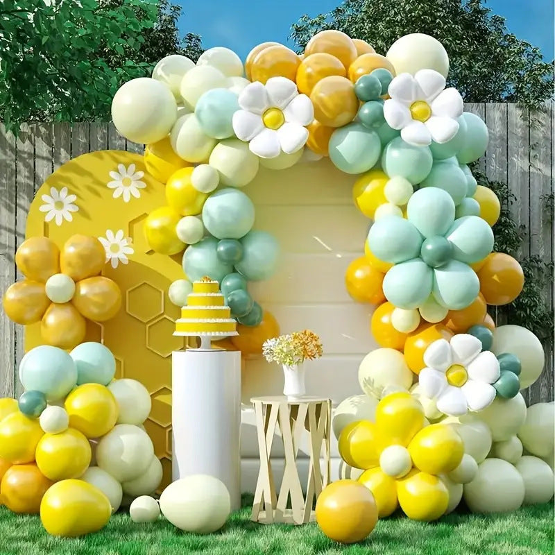 Chaîne de Ballons INS Style Marguerite pour Fête d'Anniversaire Estivale BA42