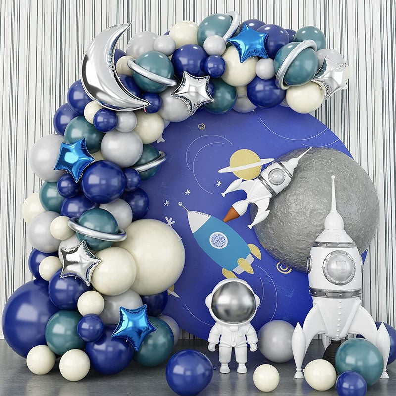 Chaîne de Ballons Astronaute Cartoon Argent Gris BA25