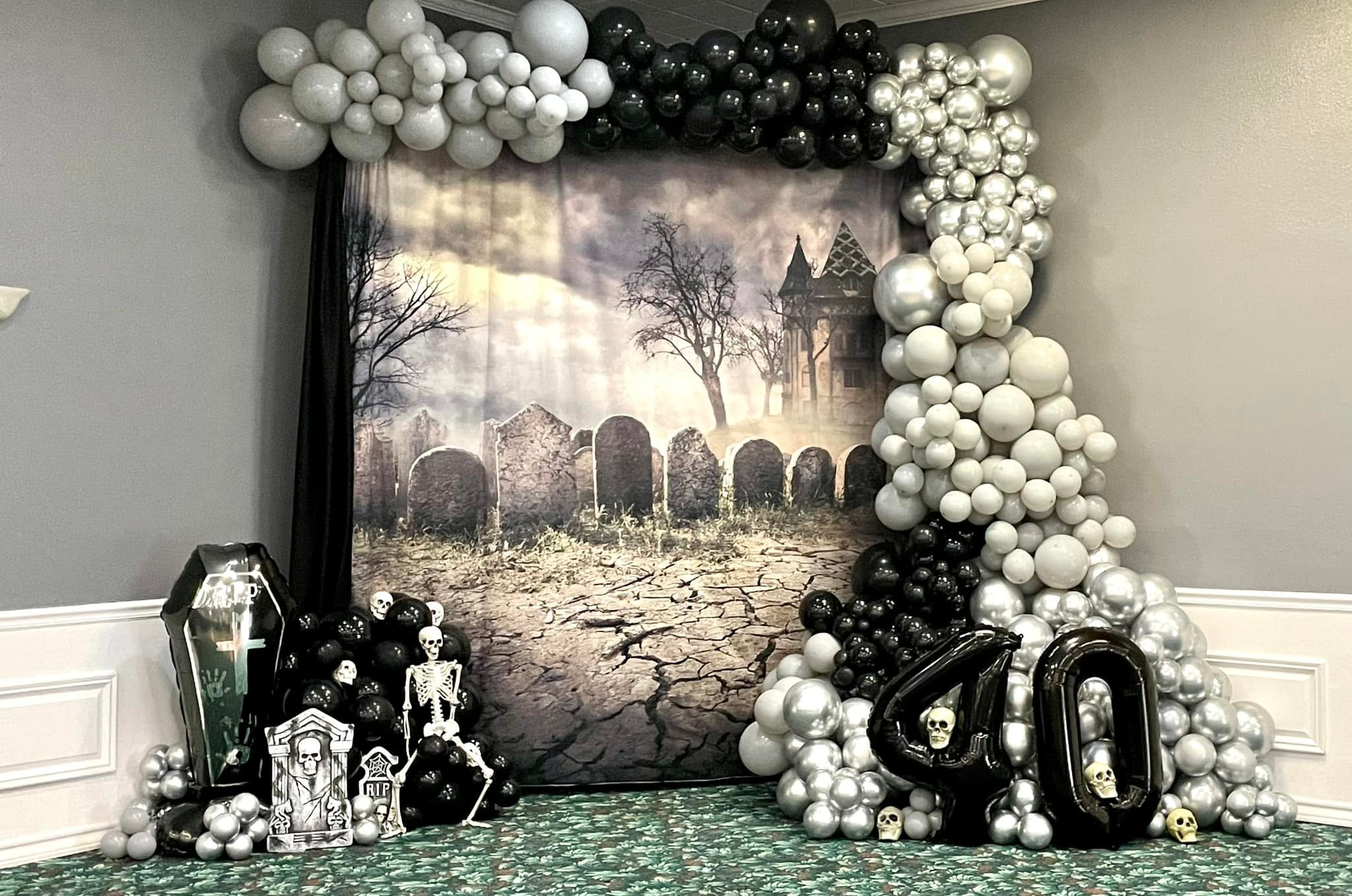 Toile de fond d'Halloween de Château Gaveyard DBD-19026