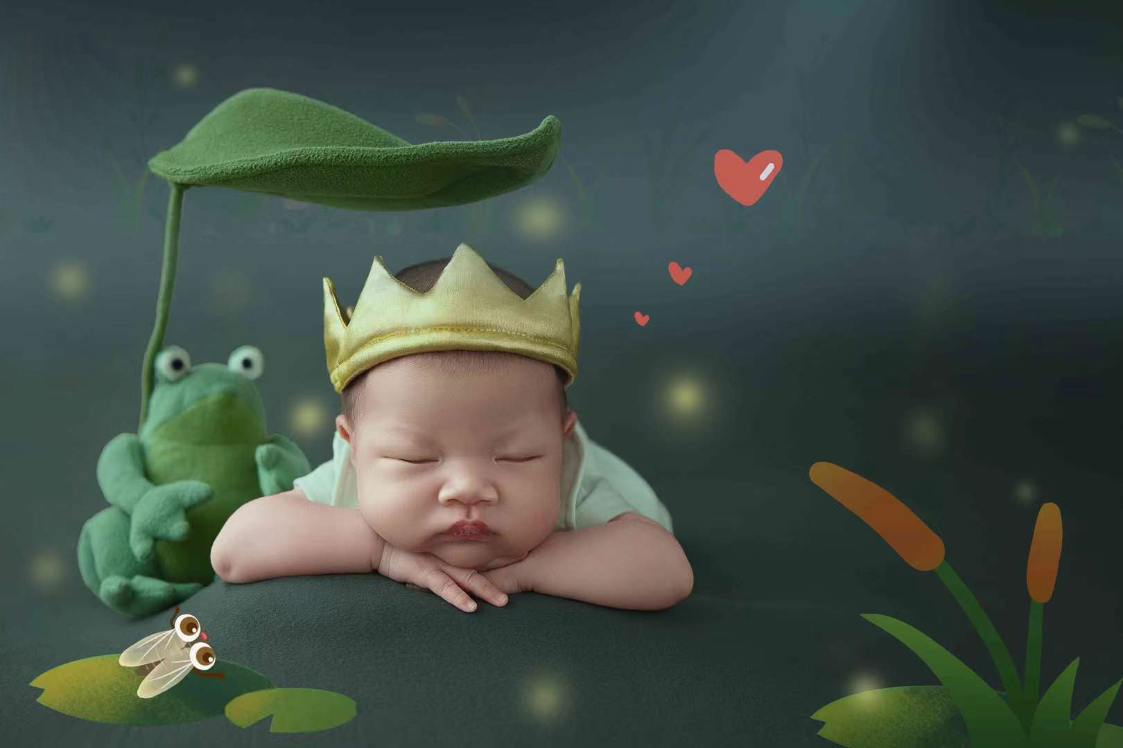 Accessoires de photographie pour bébé  grenouille petit prince vêtement ＆ oreiller SYPJ12