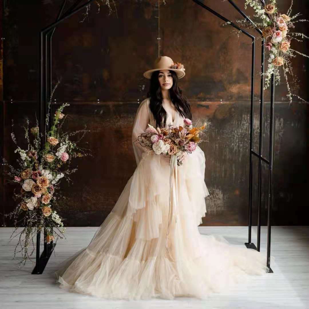 Robe de Maternité en Tulle de Princesse Doux et Magnifique en A-ligne RB17