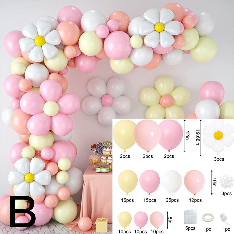 Chaîne de Ballons Marguerite Macaron Colorée BA23