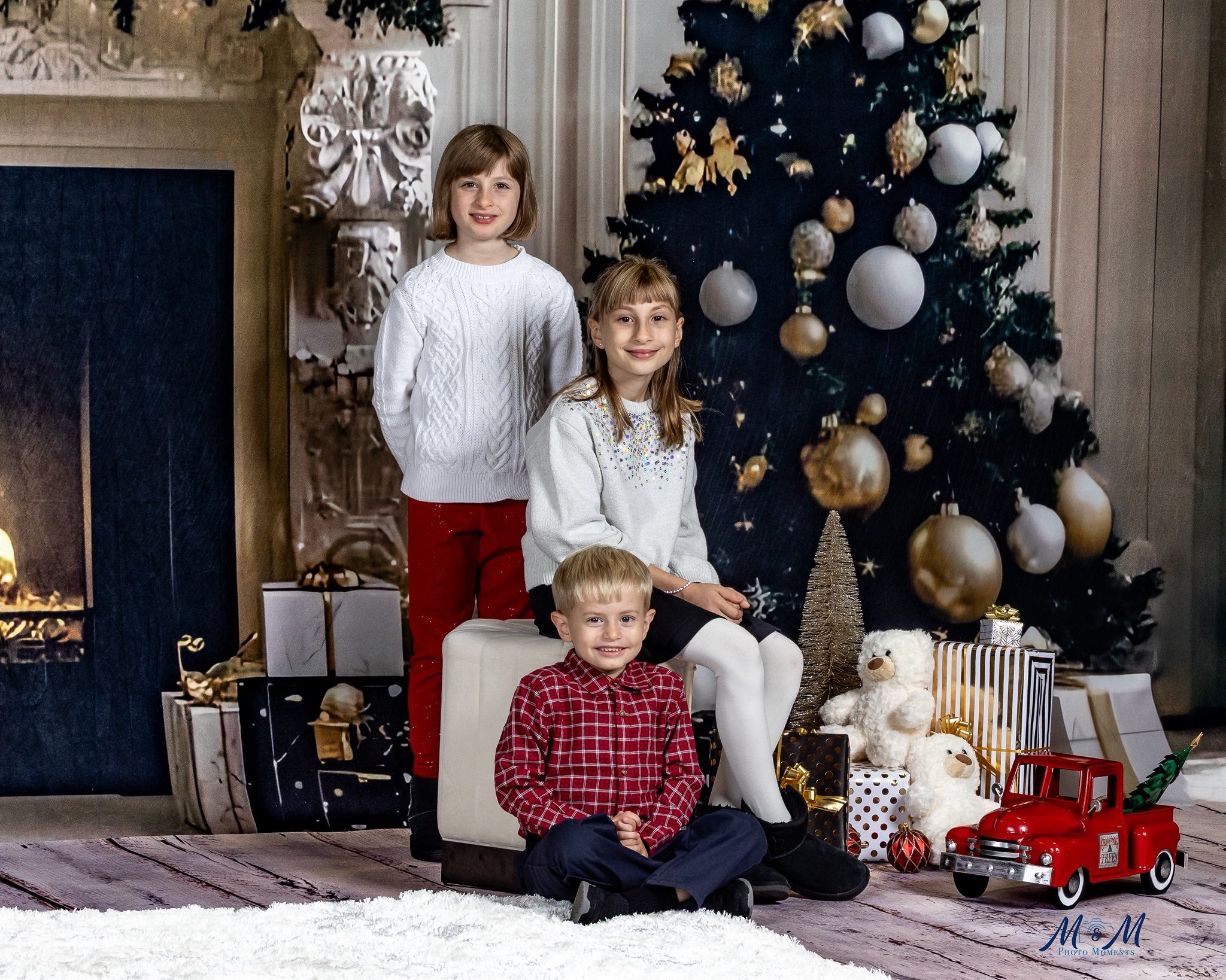 Toile de fond Noël Charme Ourson Confort Enfants CSH5-319