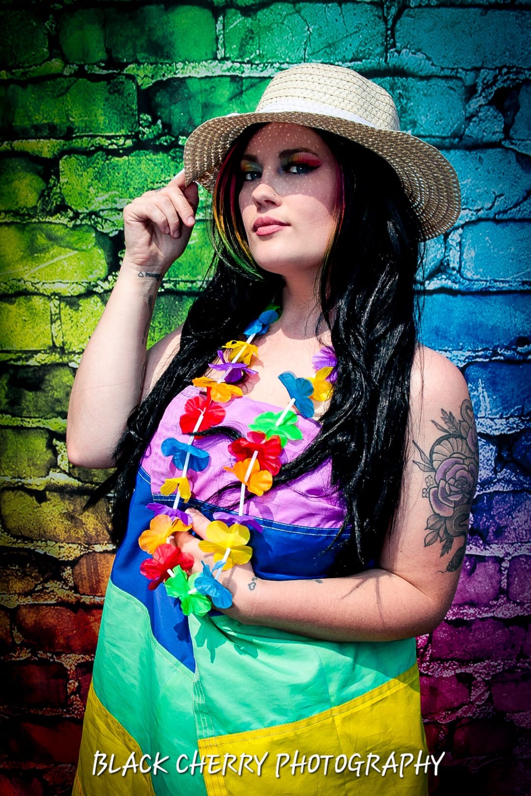 Toile de Fond de mur de Briques Colorées pour la Photographie de Portrait SH679