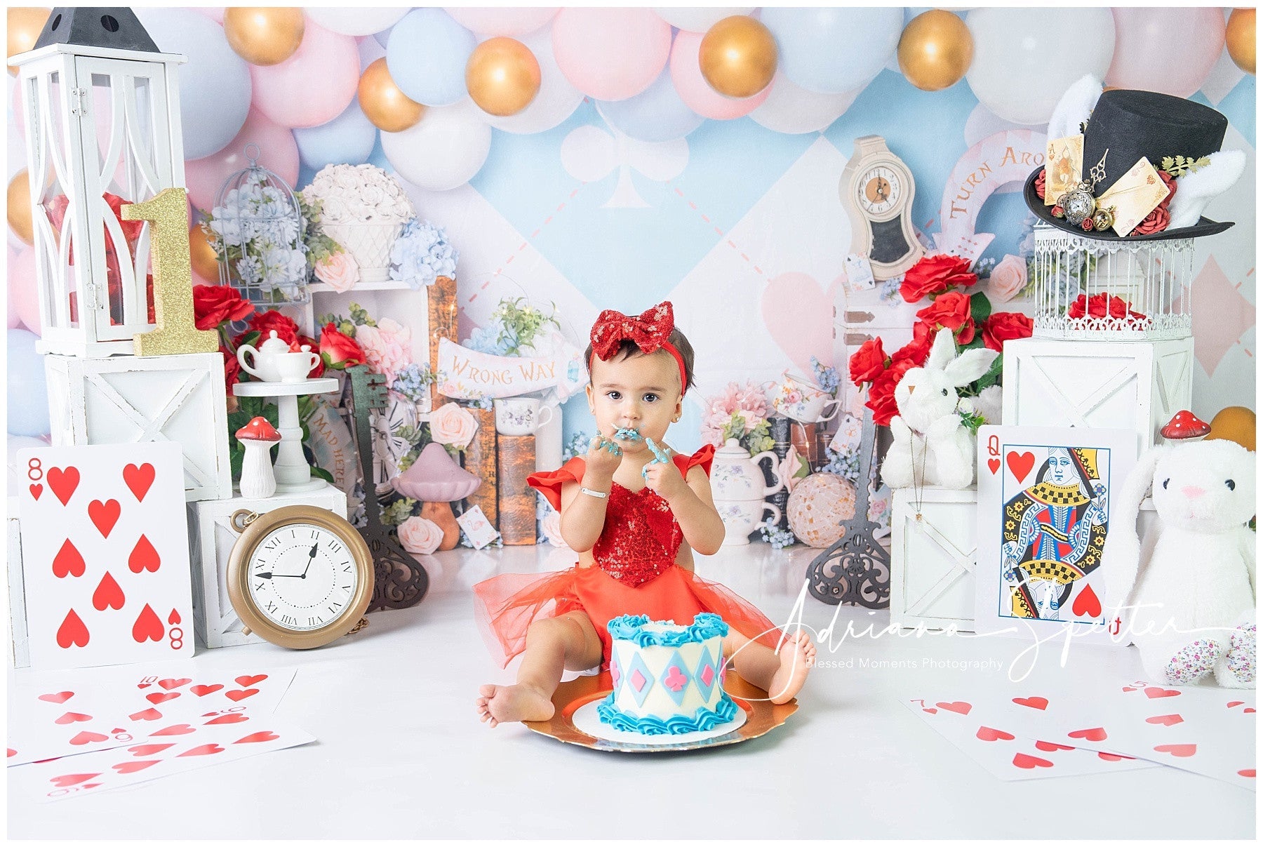 Toile de fond Nouveau-né Pays des Merveilles Pastel Ballons Enfants MRR9-133