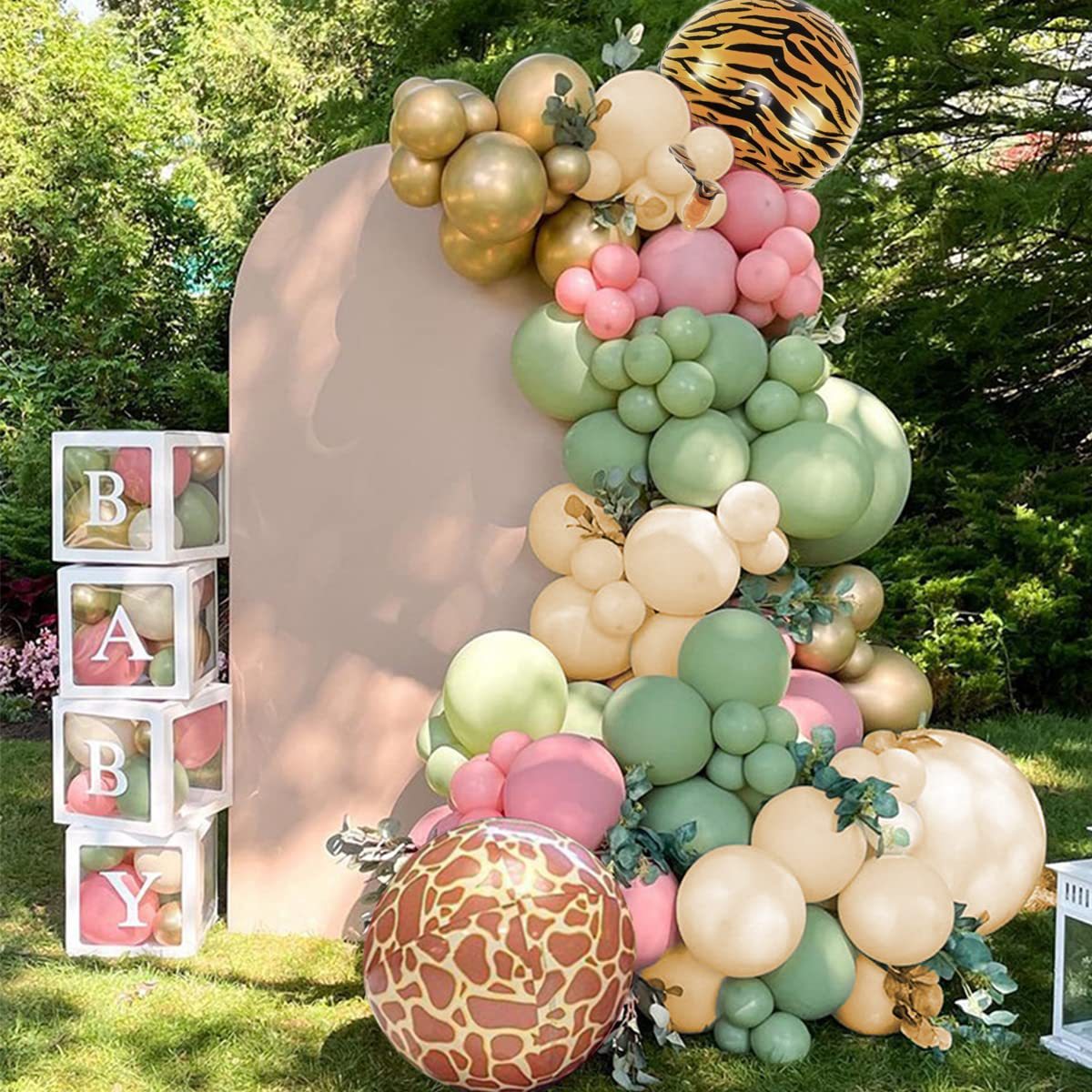 Chaîne de Ballons Tigre de Jungle pour Thème d'Anniversaire Animal BA26