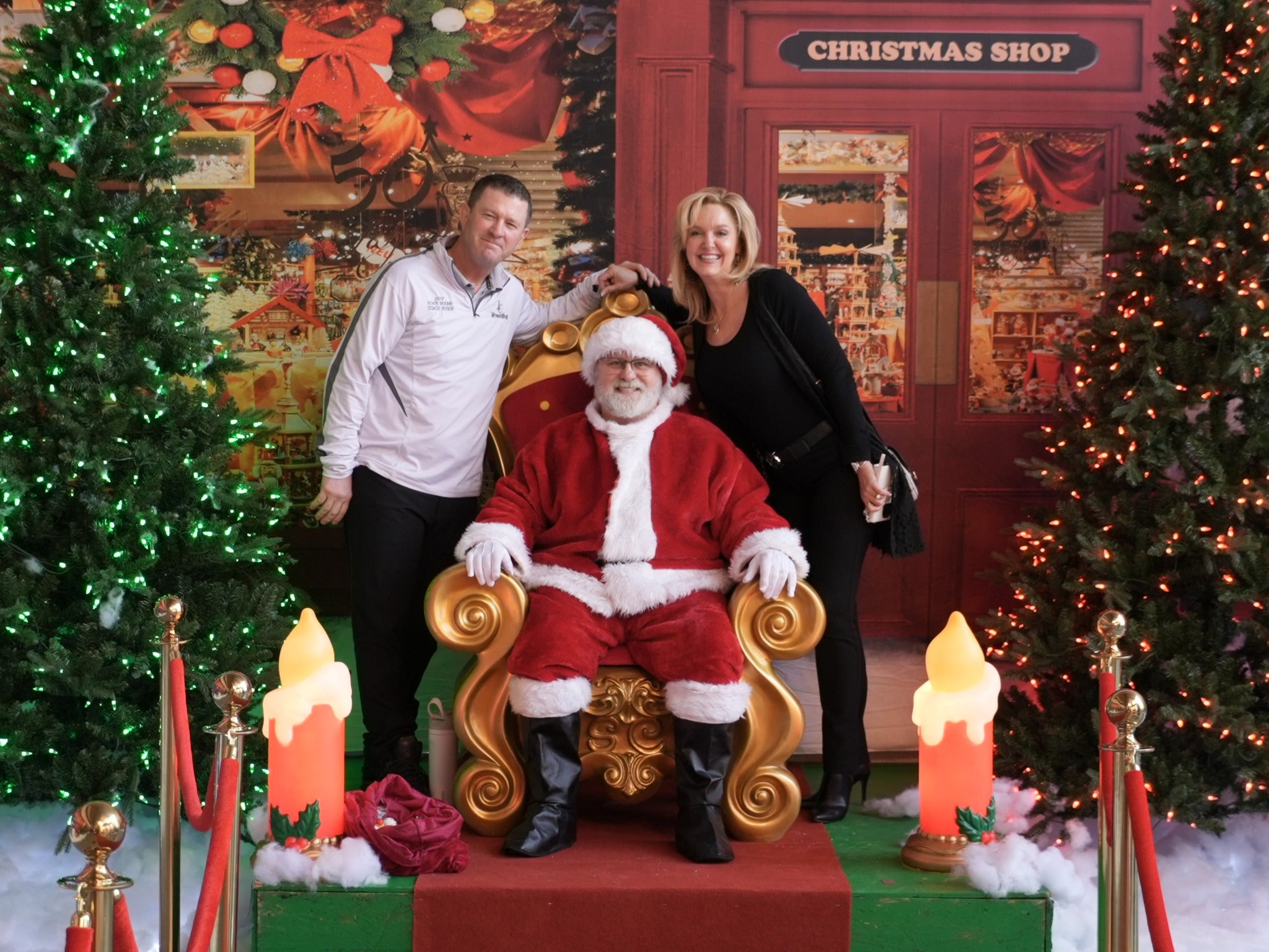 Boutique de Noël Casse-Noisette Toile de Fond Rouge pour la Photographie D849