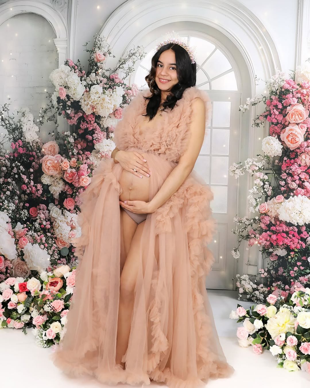 Toile de Fond Fête des Mères Arche Fleurie Vivement Colorée GQ2-163