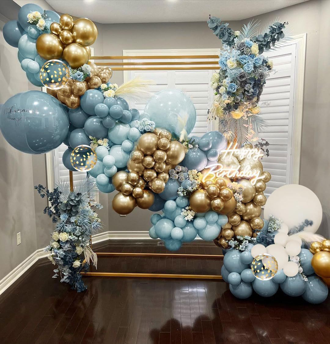 Guirlande de Ballons Bleu Mat pour Baby Shower ou Anniversaire l'Océan BA43