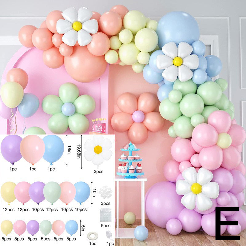 Chaîne de Ballons Marguerite Macaron Colorée BA23