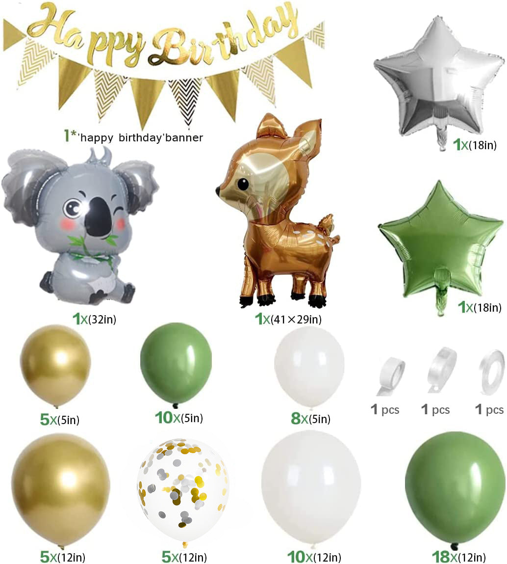 Chaîne de Ballons pour Thème d'Anniversaire Animal Tropical Jungle BA32