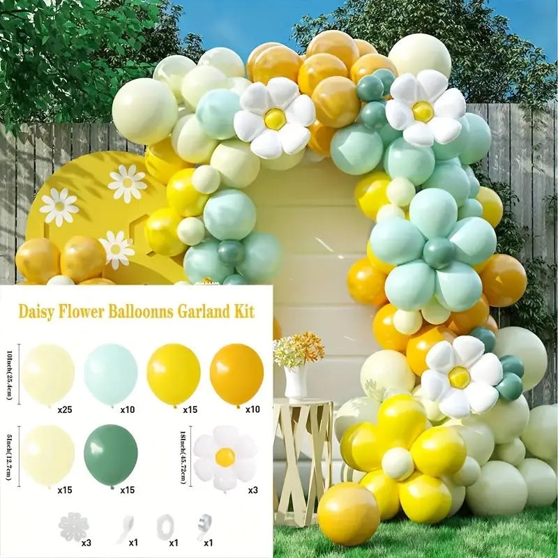 Chaîne de Ballons INS Style Marguerite pour Fête d'Anniversaire Estivale BA42