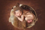 Couverture en fausse fourrure pour la photographie de nouveau-nés TM