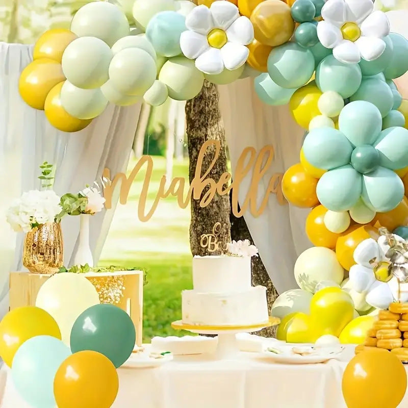 Chaîne de Ballons INS Style Marguerite pour Fête d'Anniversaire Estivale BA42