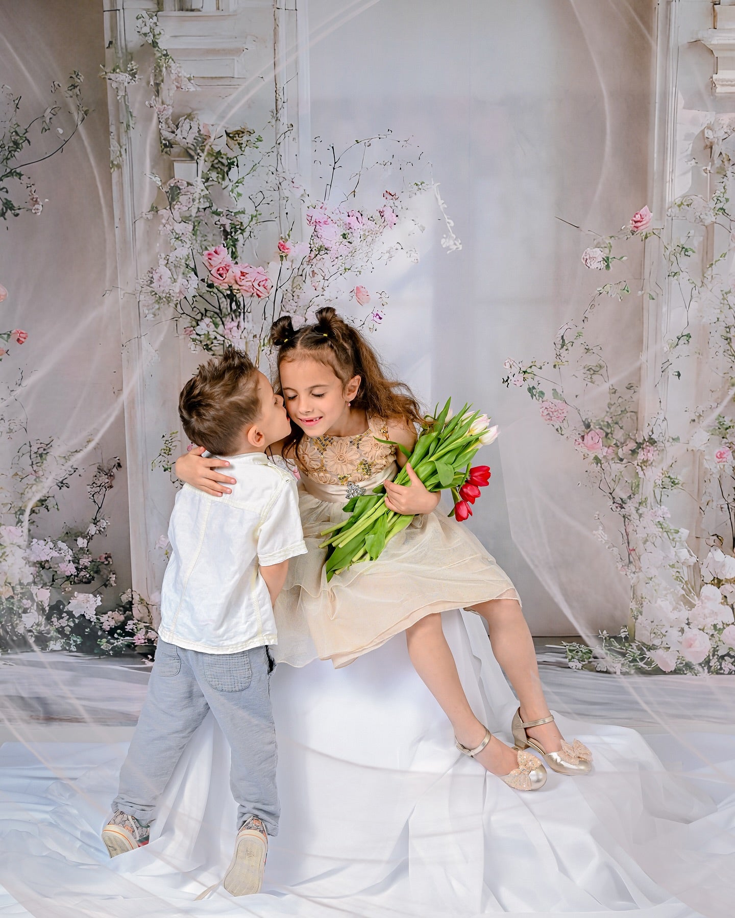 Toile de fond Fête des Mères Roses Roses Épanouies Archway GQ2-183