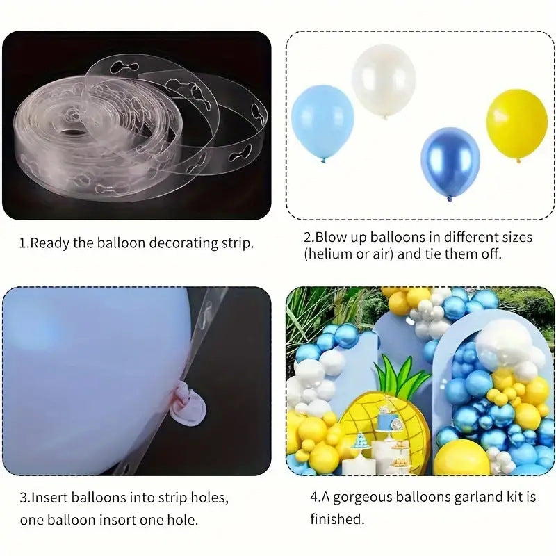 Chaîne de Ballons Bleu Klein pour Décoration de Fête d'Anniversaire ou Mariage BA44