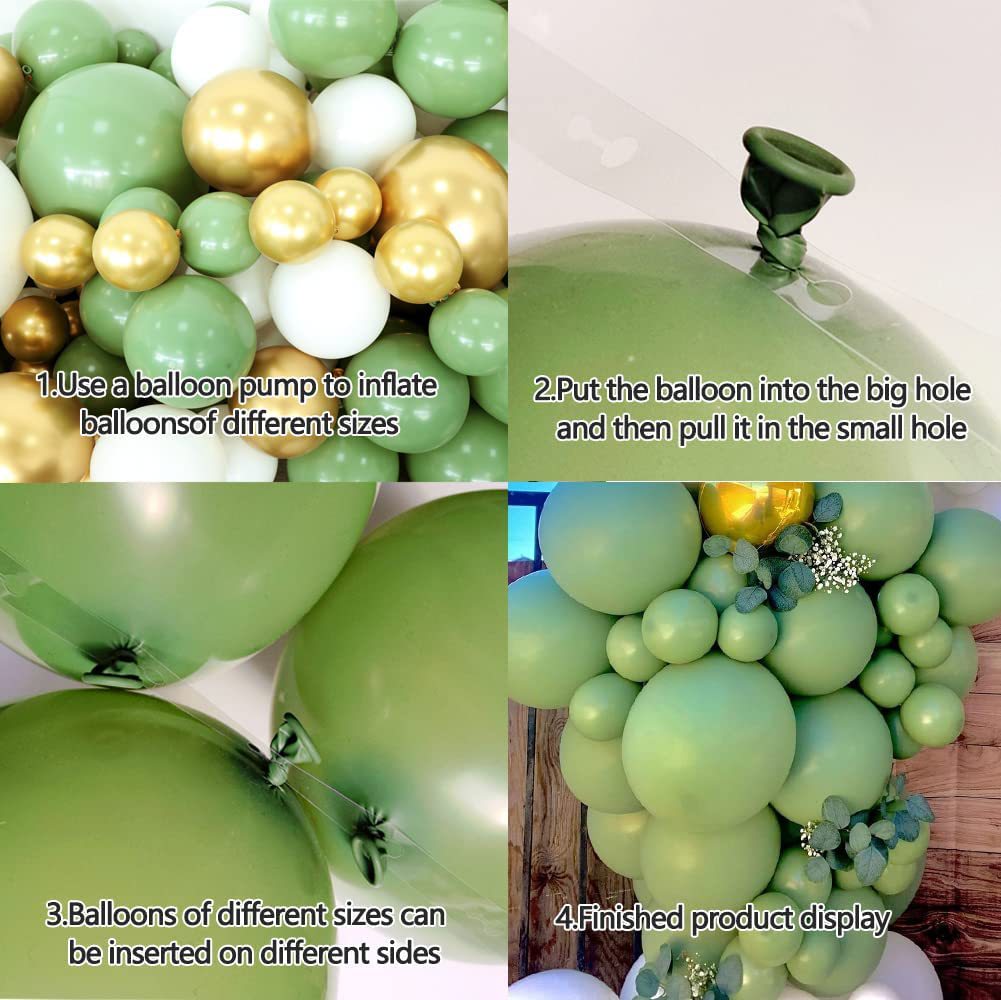 Guirlande de Ballons Vert Avocat pour Fête d'Anniversaire BA29