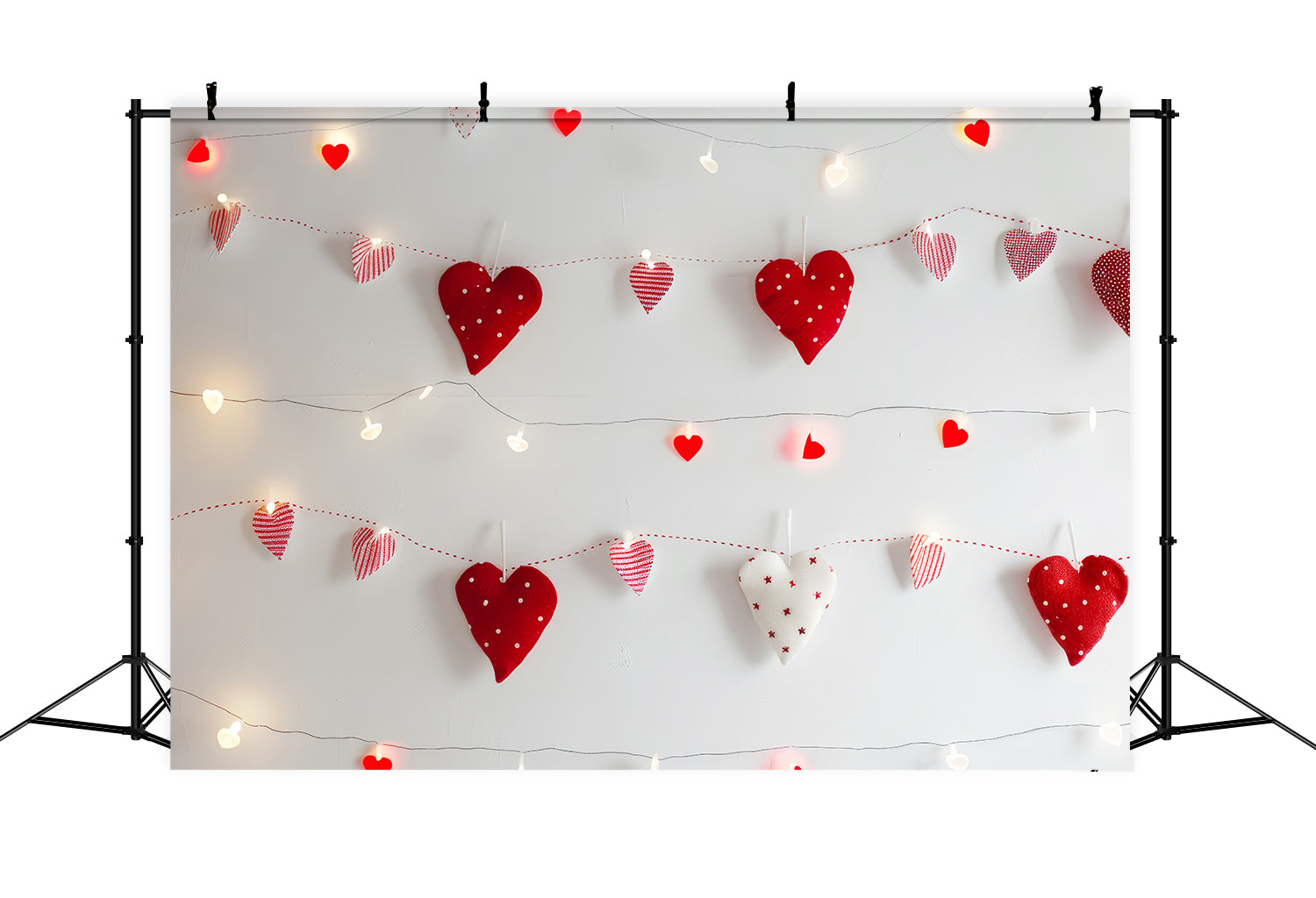 Toile de Fond St-Valentin Cœurs Faits Main Luminaires BRP1-102