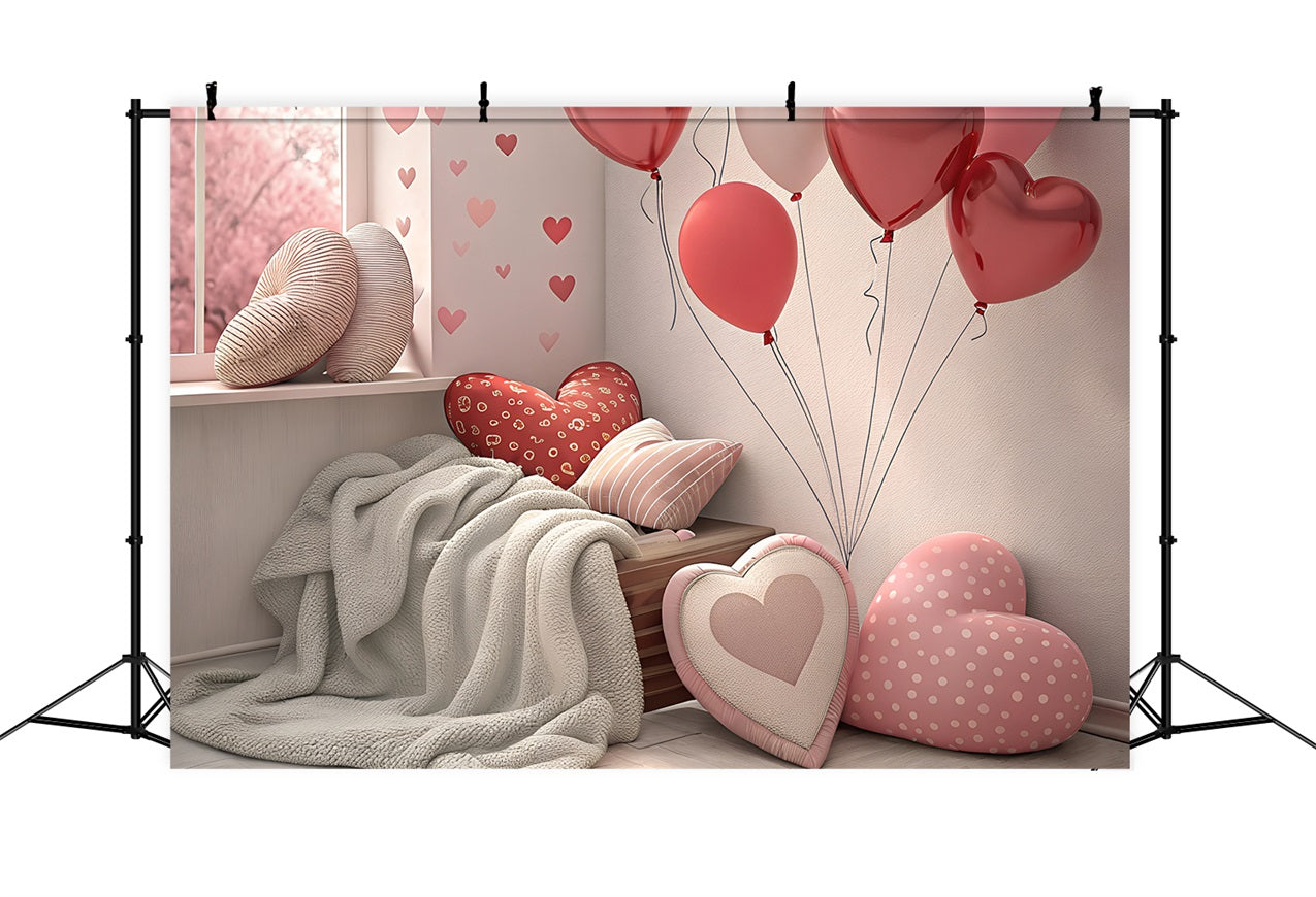 Toile de Fond St-Valentin Décoration Cœur Chambre Romantique BRP1-123