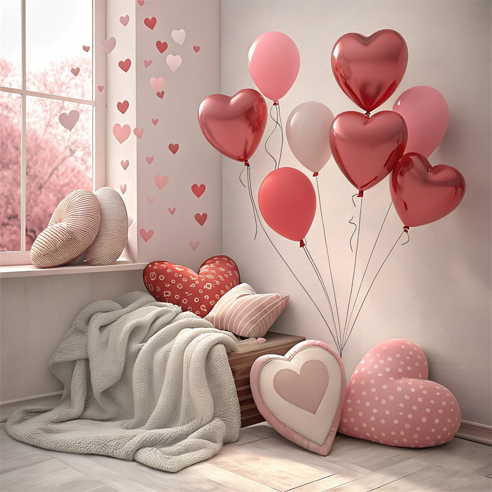 Toile de Fond St-Valentin Décoration Cœur Chambre Romantique BRP1-123