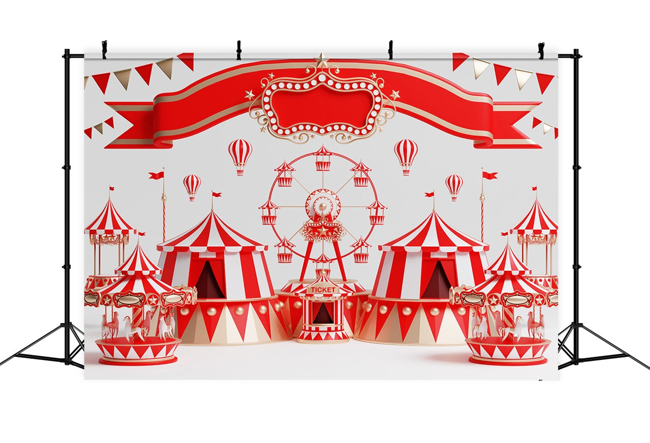 Toile de Fond Carnaval Tentes Rouges Design BRP1-193