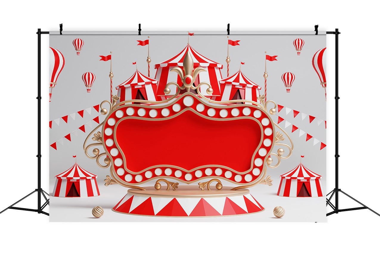 Toile de Fond Carnaval Scène Rouge Cadre Décoratif BRP1-195