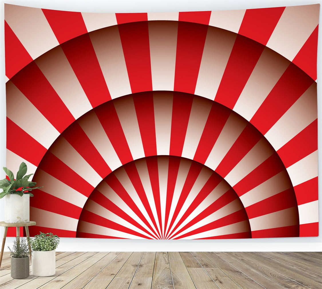 Toile de Fond Carnaval Spirale Vintage Rayée BRP1-198