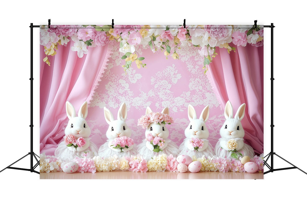 Toile de fond Pâques Célébration Lapin Rose BRP1-275