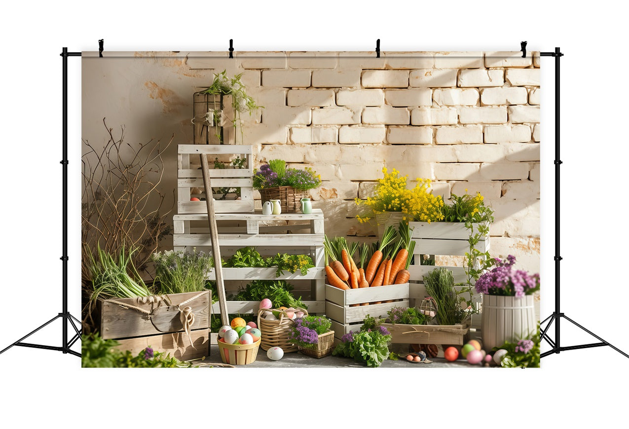 Fond Studio Photo Pâques Marché Fermier Produits Frais BRP1-299