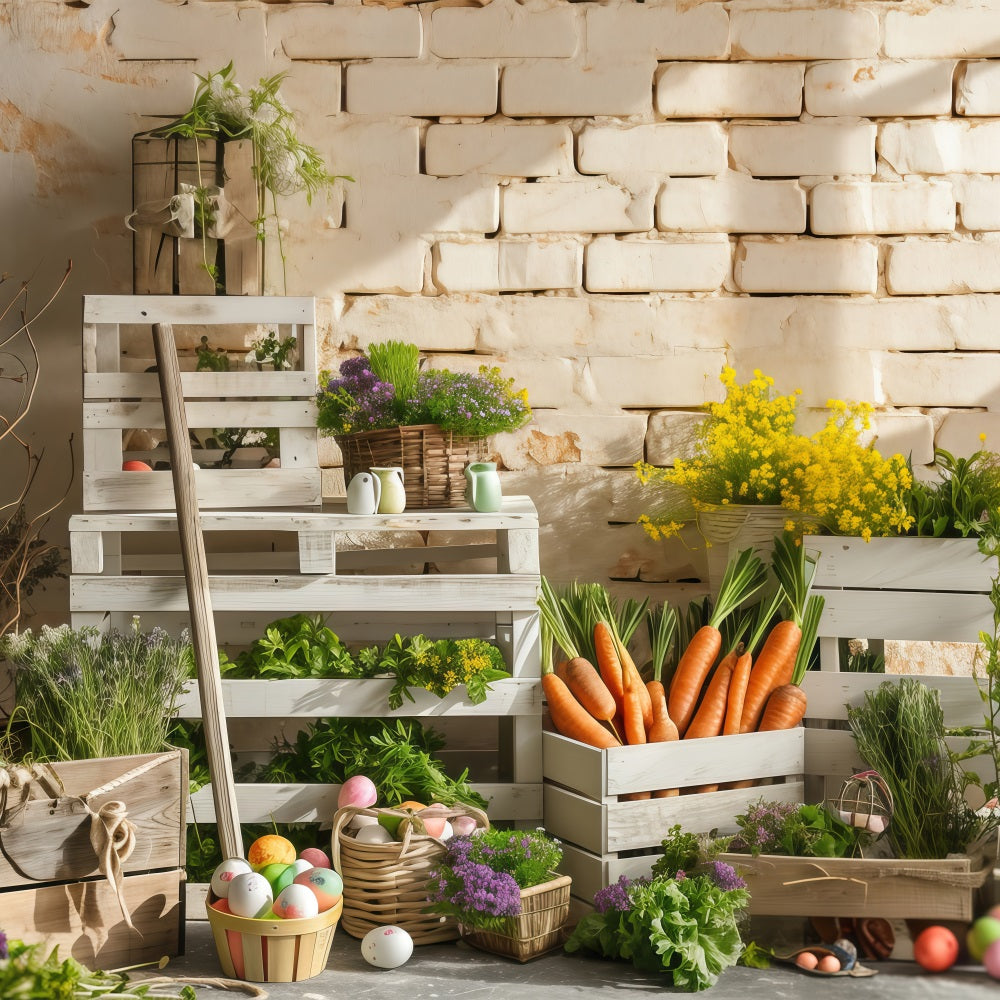 Fond Studio Photo Pâques Marché Fermier Produits Frais BRP1-299