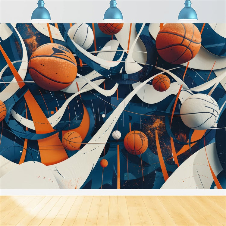 Toile de fond Ballon Basket Énergie Art Moderne BRP1-330