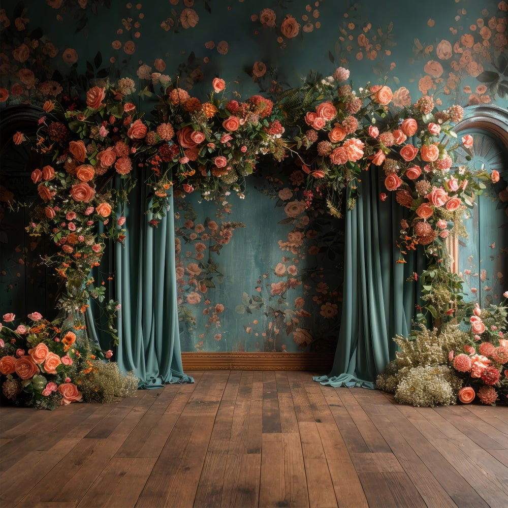 Toile de fond Mur de Fleur Décor Rustique Élégant Rose BRP1-353