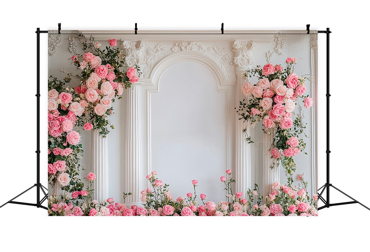 Toile de fond Mur de Fleur Arche Sophistiquée Roses BRP1-358