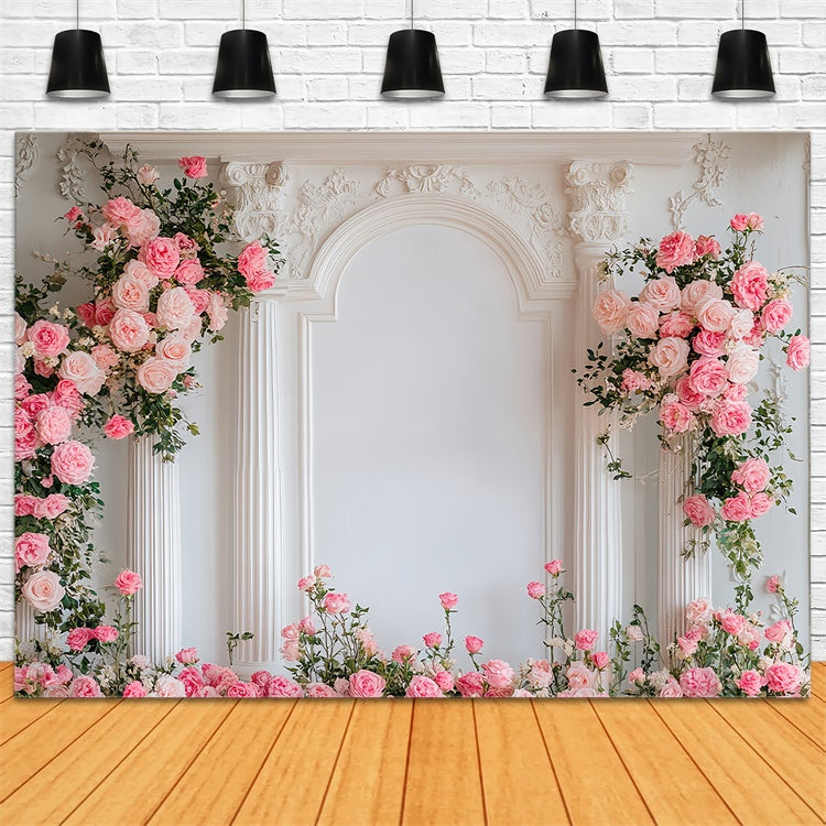 Toile de fond Mur de Fleur Arche Sophistiquée Roses BRP1-358