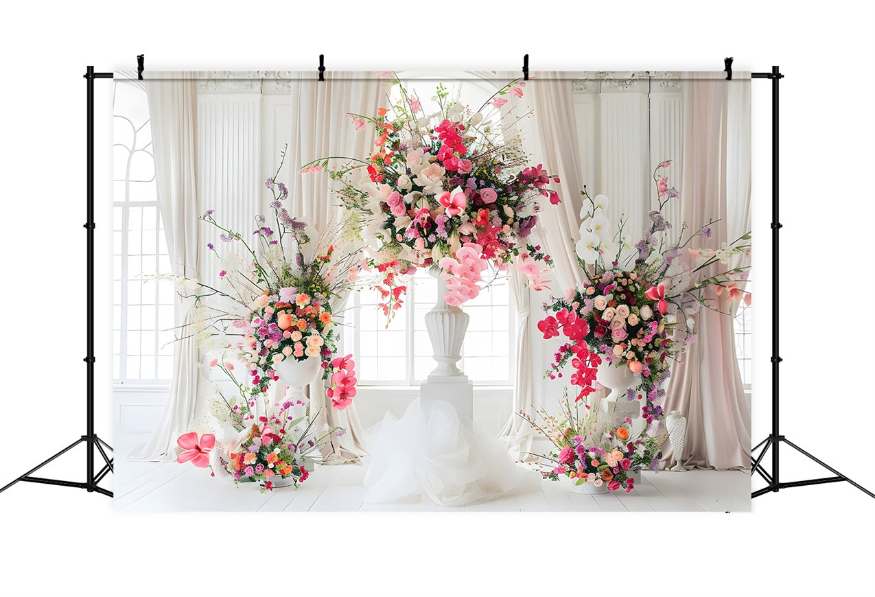Fond Photo Fleurs Orchidée Rose Lumineuse Blanche BRP1-360