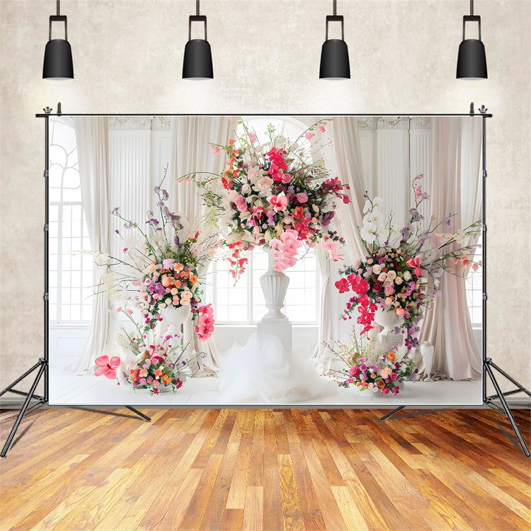 Fond Photo Fleurs Orchidée Rose Lumineuse Blanche BRP1-360