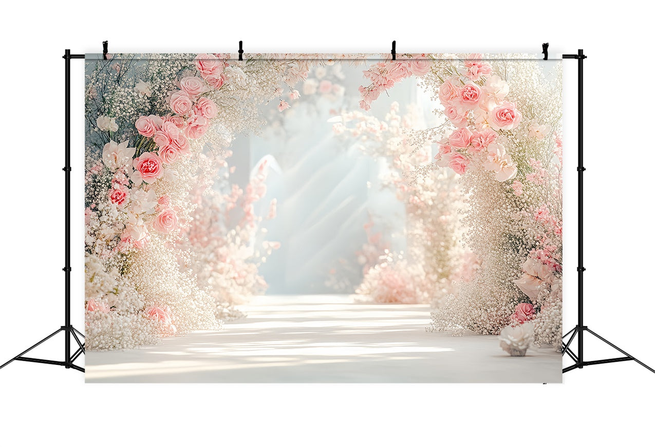 Fond Photo Fleurs Mariage Fleurs Roses Épanouies BRP1-361