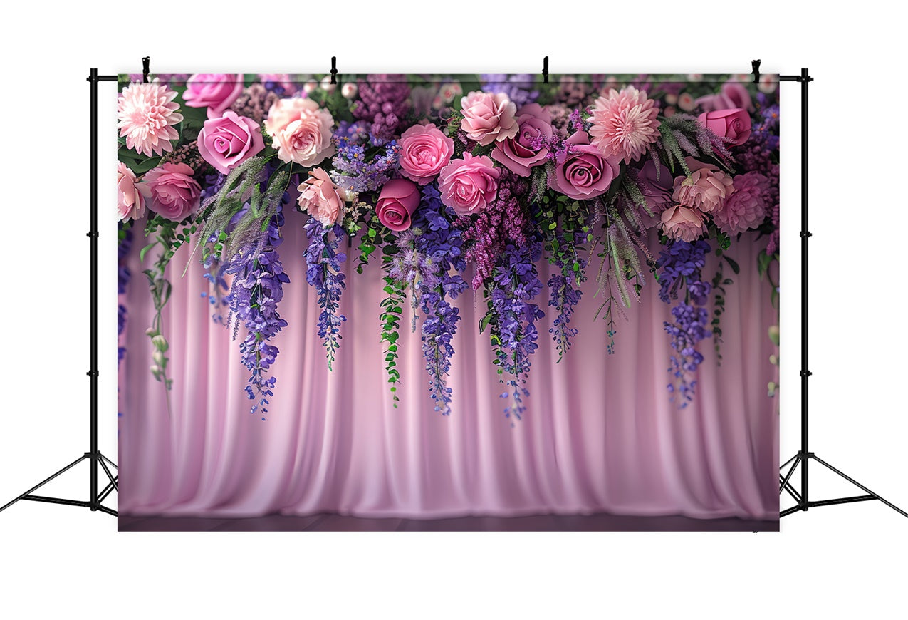Fond Fleur Lavande Rêve Bouquet Roses BRP1-369