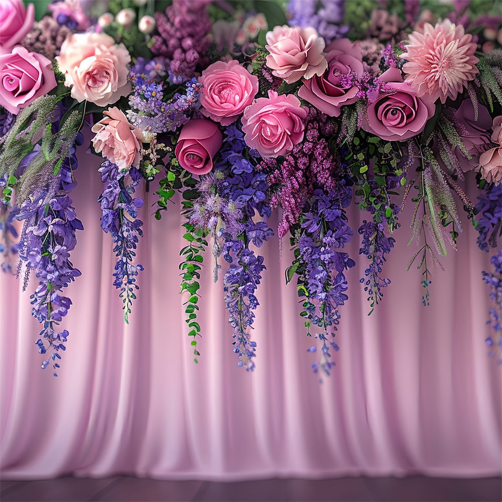 Fond Fleur Lavande Rêve Bouquet Roses BRP1-369