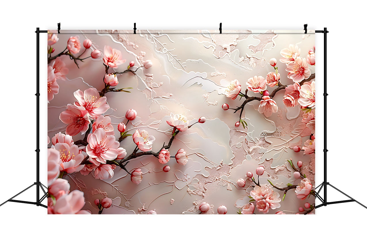 Fond Fleur Texturé Fleurs Cerisier BRP1-372