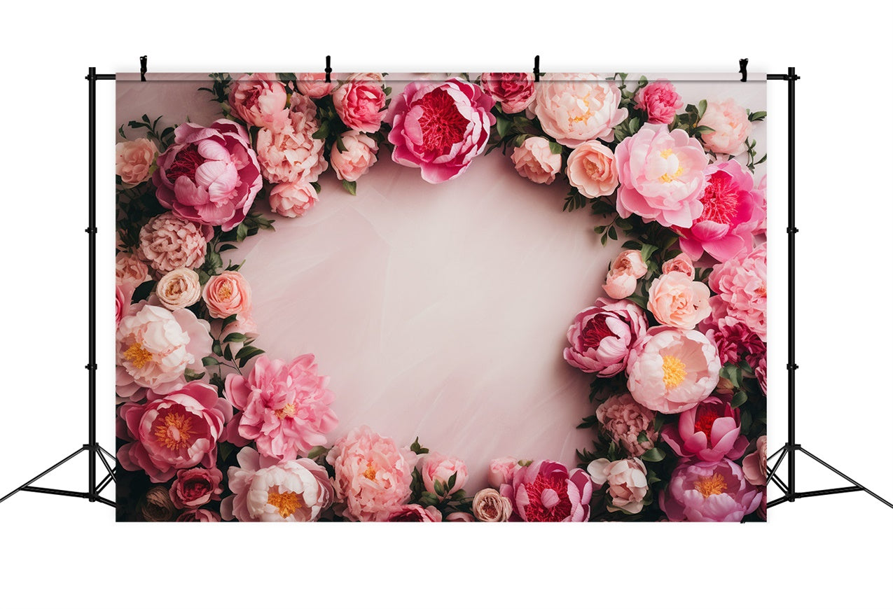 Fond Fleur Bordure Florale Romantique Rose BRP1-373