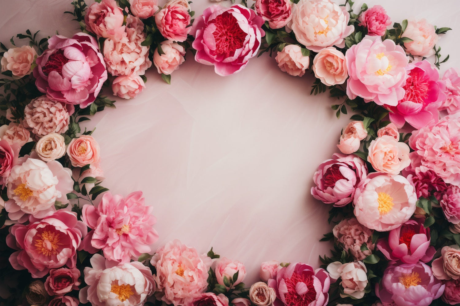 Fond Fleur Bordure Florale Romantique Rose BRP1-373