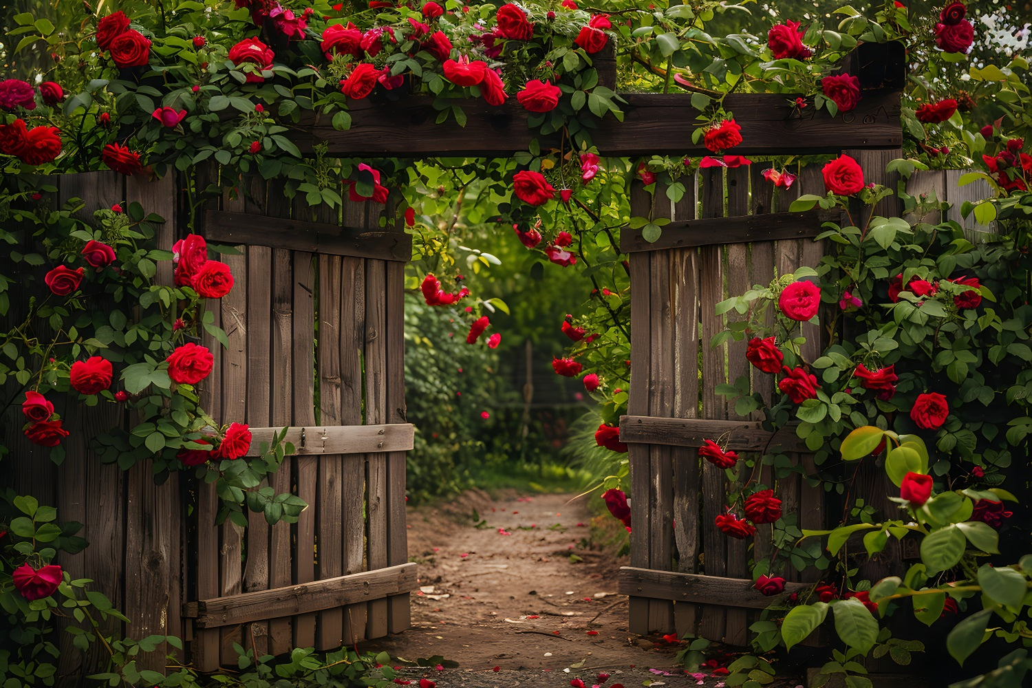 Toile de fond Fleur Jardin Secret Portail de Roses BRP1-516