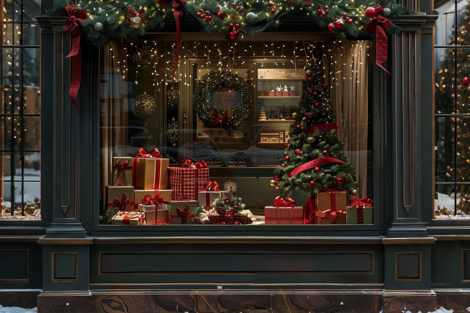 Noël Toile de fond Décorations de vitrine BRP10-161