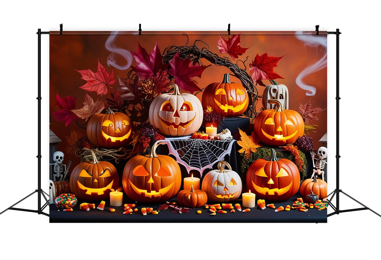 Halloween Toile de fond Rassemblement de citrouilles effrayantes BRP10-168