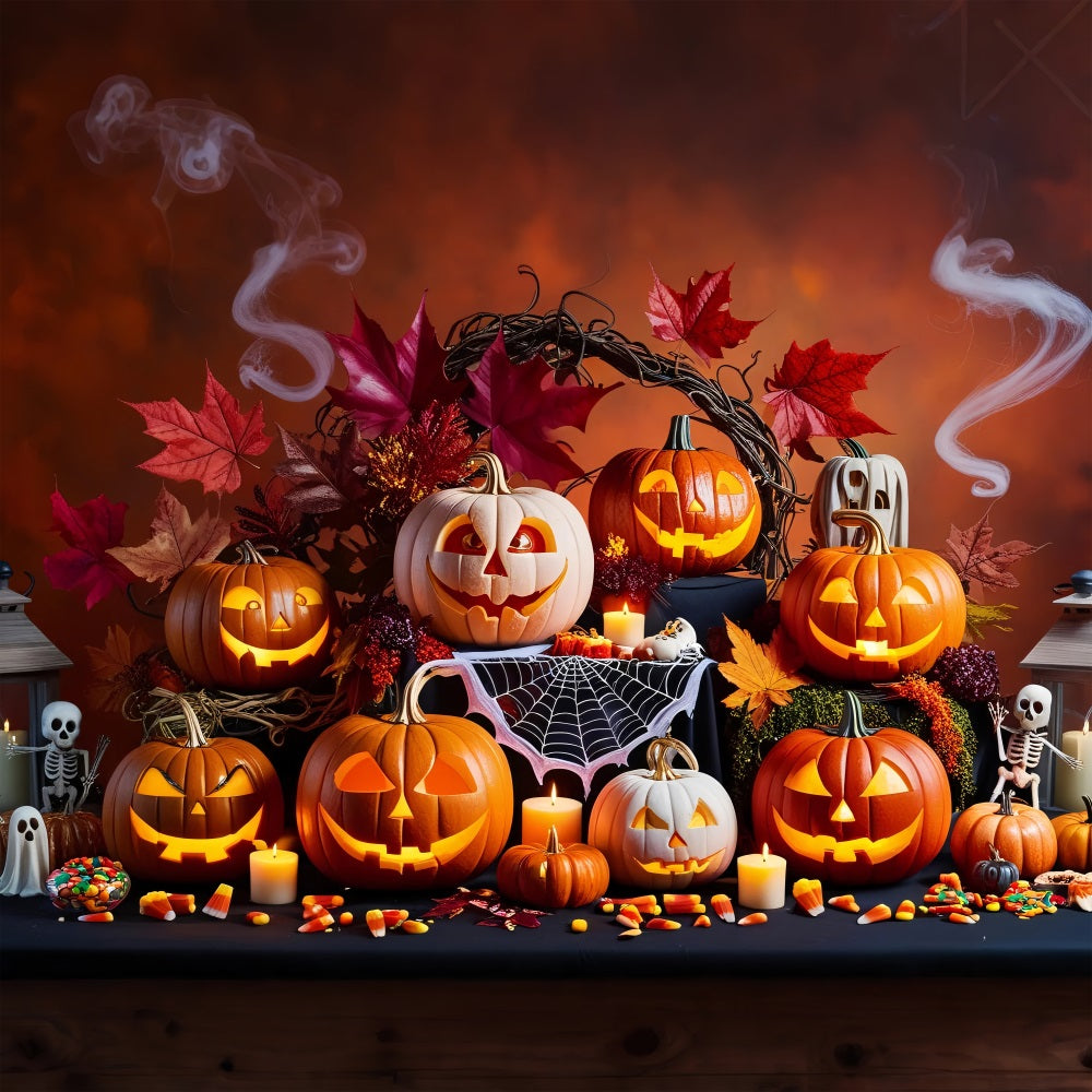 Halloween Toile de fond Rassemblement de citrouilles effrayantes BRP10-168