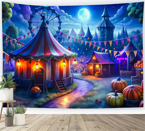 Halloween Toile de fond Carnaval sinistre nuit photo BRP10-173