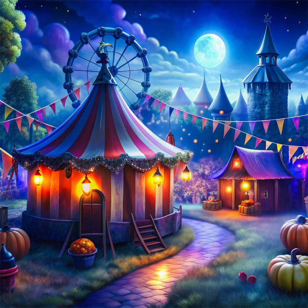 Halloween Toile de fond Carnaval sinistre nuit photo BRP10-173