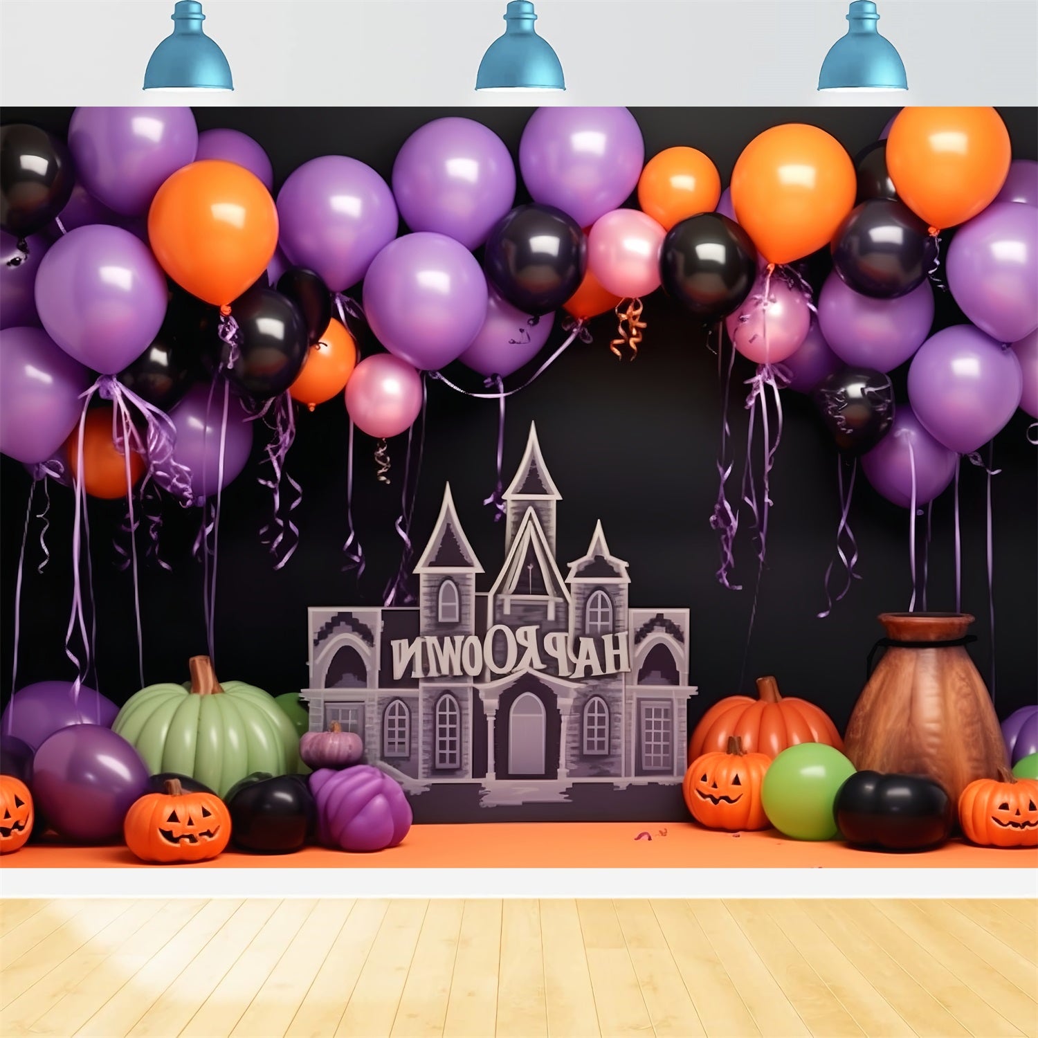 Halloween Toile de fond Ballons de fête effrayants BRP10-175